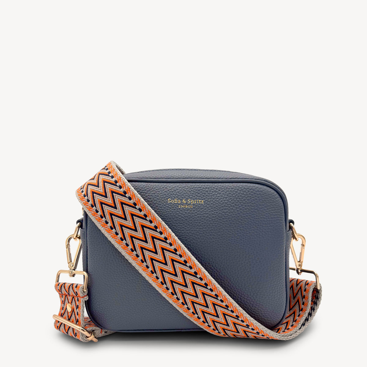 Orange, Black & Stone Aztec Strap