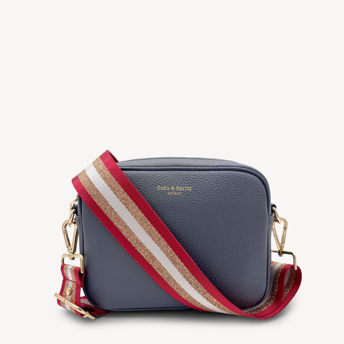 Red & Gold Glitter Stripe Strap