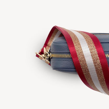Red & Gold Glitter Stripe Strap