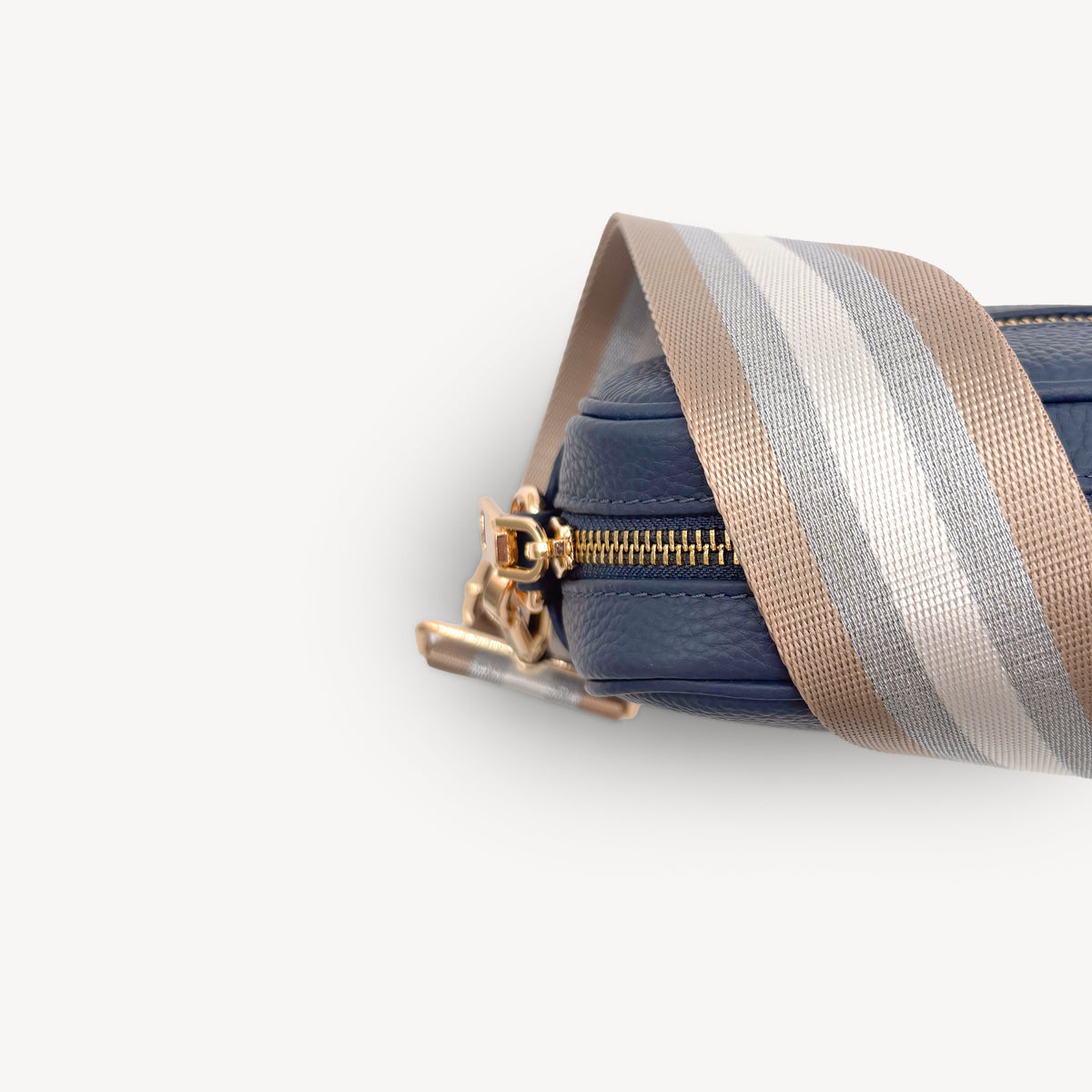Champagne & Silver Stripe Strap