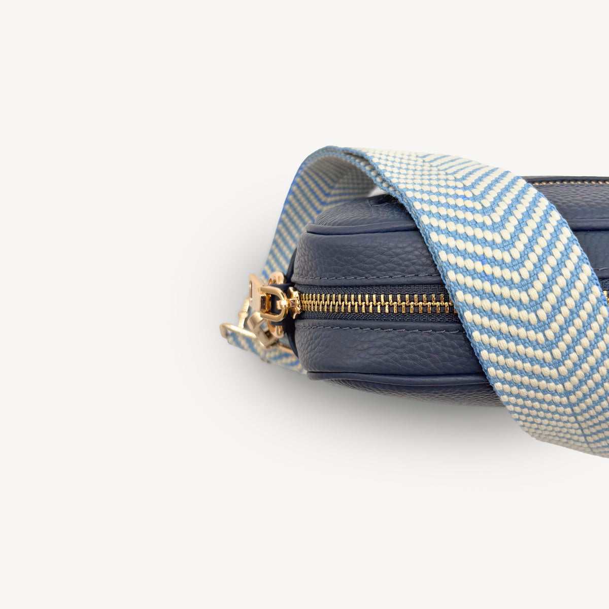 Sky Blue & White Chevron Strap
