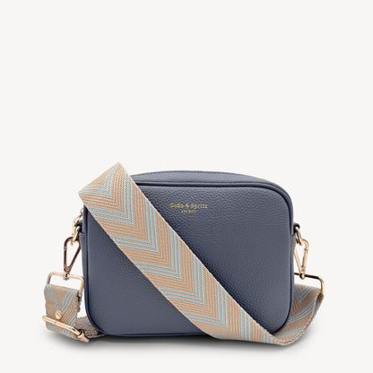 Pale Blue & Tan Arrow Strap