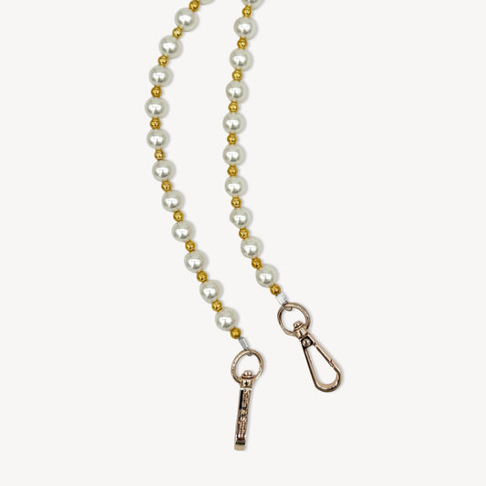 Pearl & Gold Bead Strap