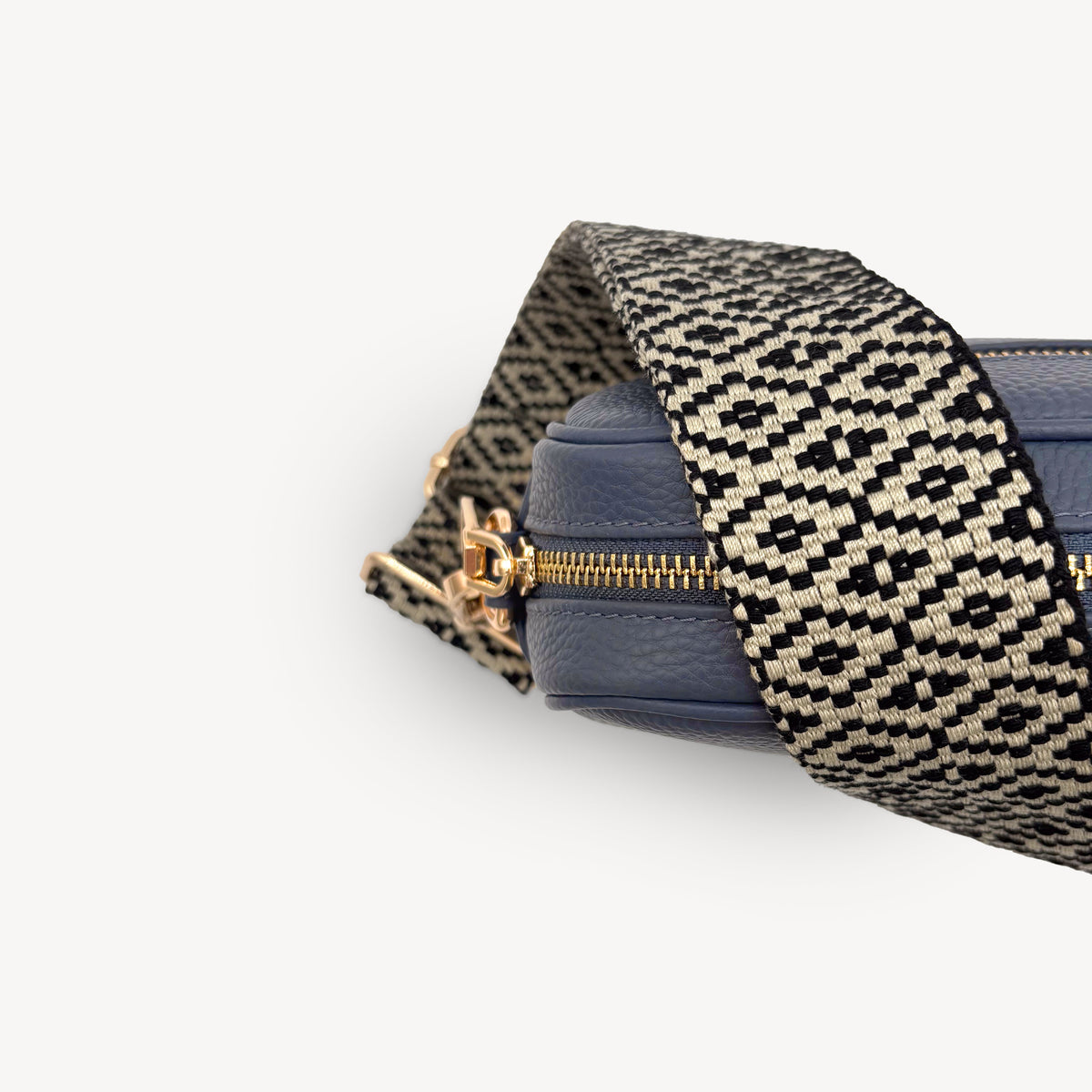 Black & Stone Embroidered Strap