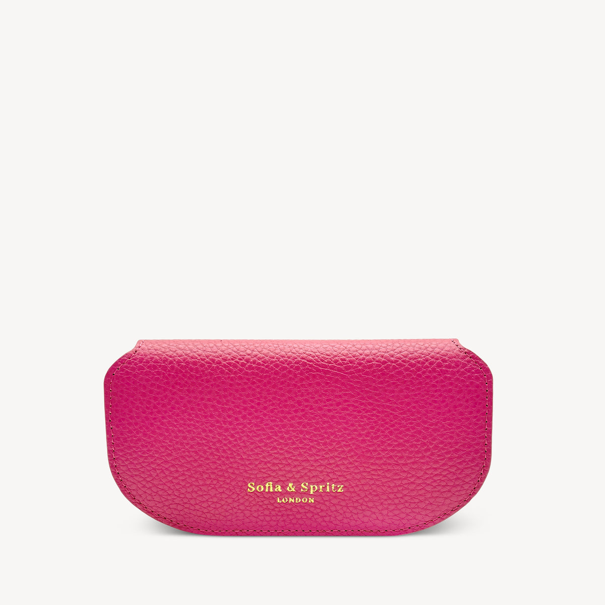 Slim Leather Glasses Case - Fuchsia Pink