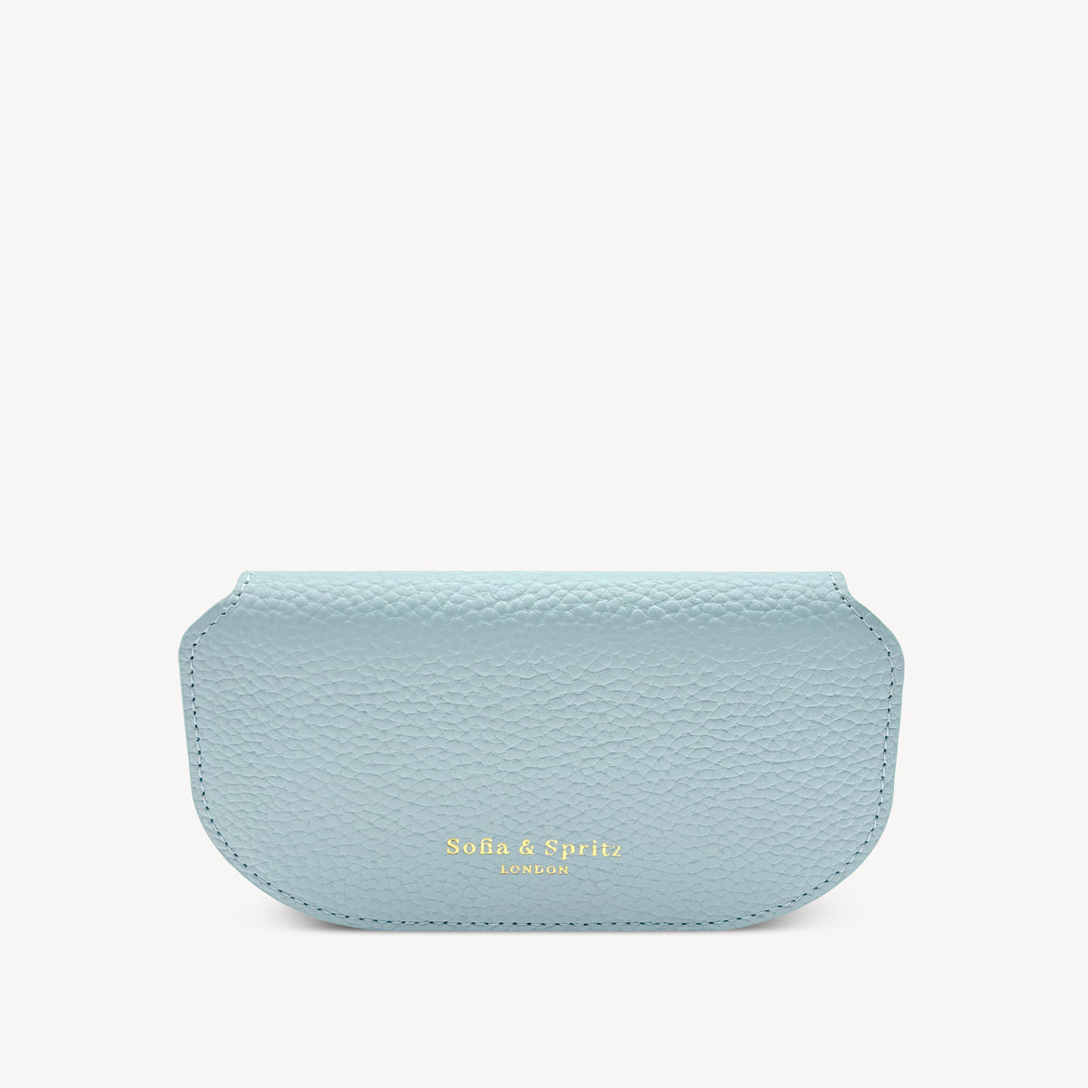 Slim Leather Glasses Case - Sky Blue