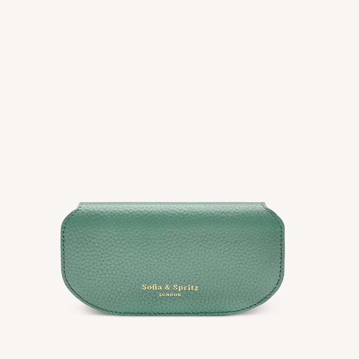 Slim Leather Glasses Case - Jade Green