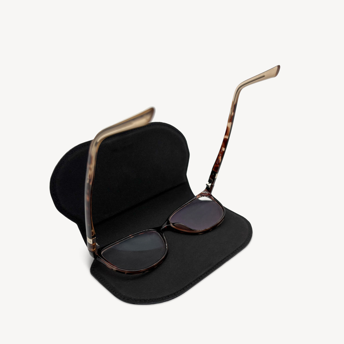 Slim Leather Glasses Case - Navy