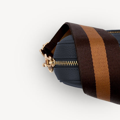 Chocolate Brown Stripe Strap