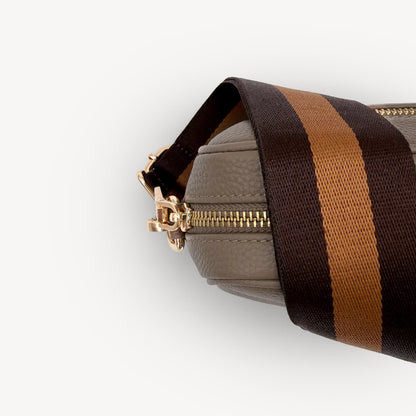 Chocolate Brown Stripe Strap