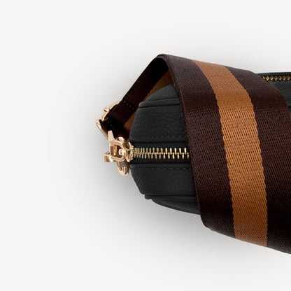 Chocolate Brown Stripe Strap