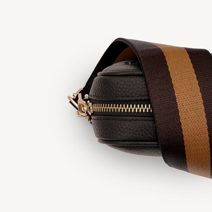 Chocolate Brown Stripe Strap