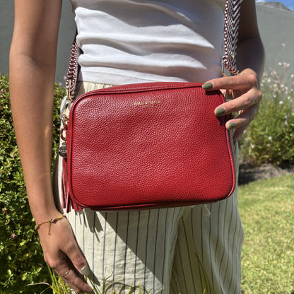Lyla Crossbody Bag - Deep Cherry Red