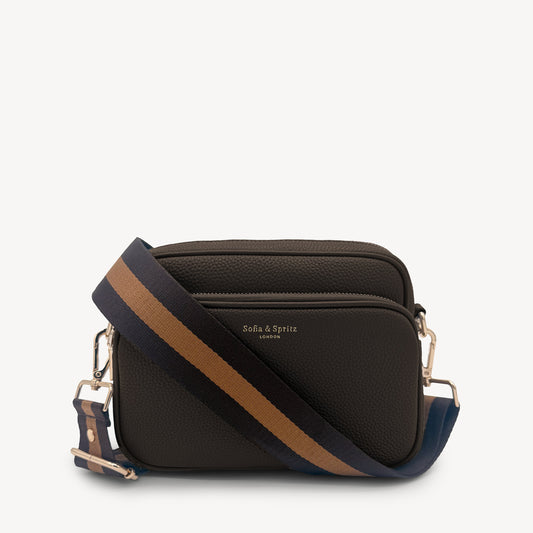 Chocolate Brown Stripe Strap