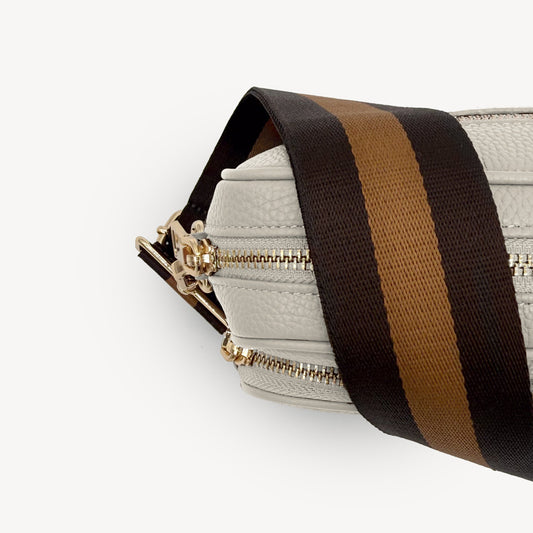 Chocolate Brown Stripe Strap