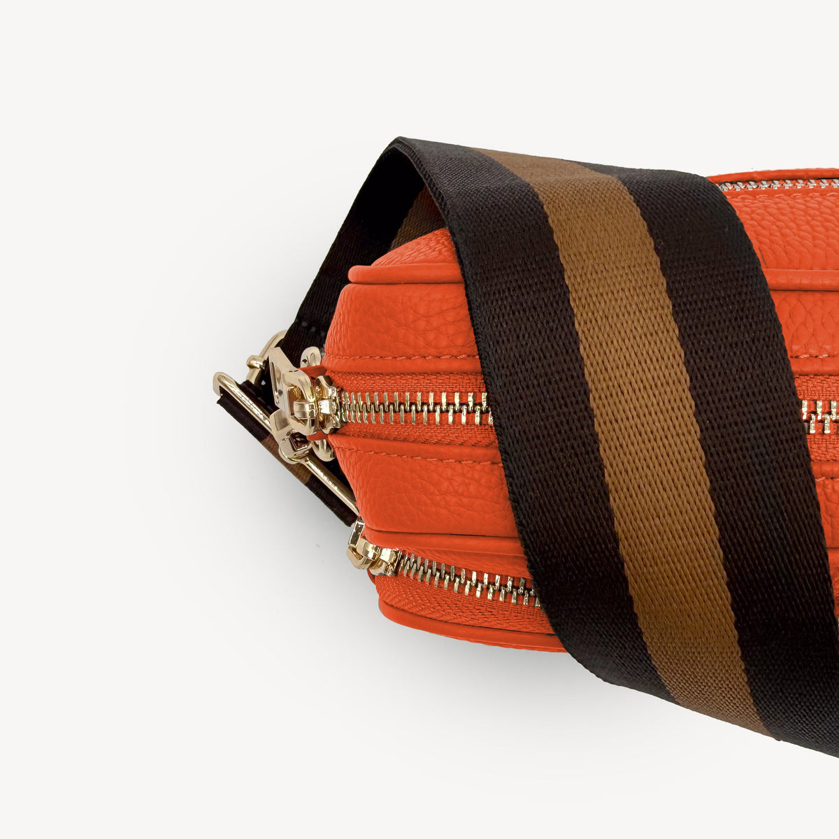 Chocolate Brown Stripe Strap