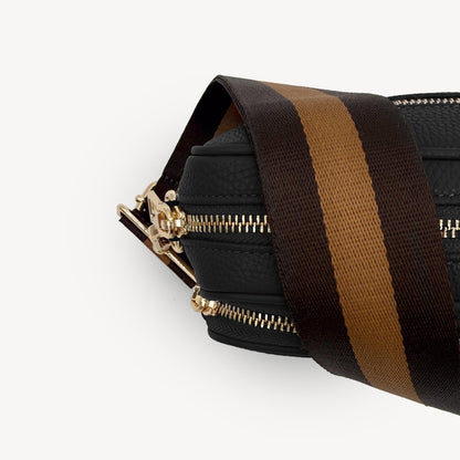 Chocolate Brown Stripe Strap