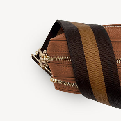 Chocolate Brown Stripe Strap