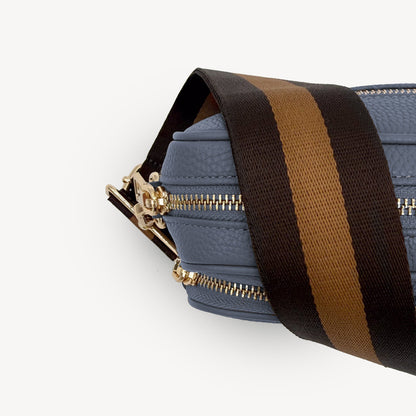 Chocolate Brown Stripe Strap