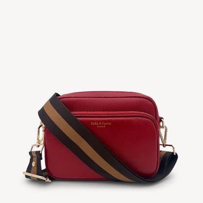 Chocolate Brown Stripe Strap