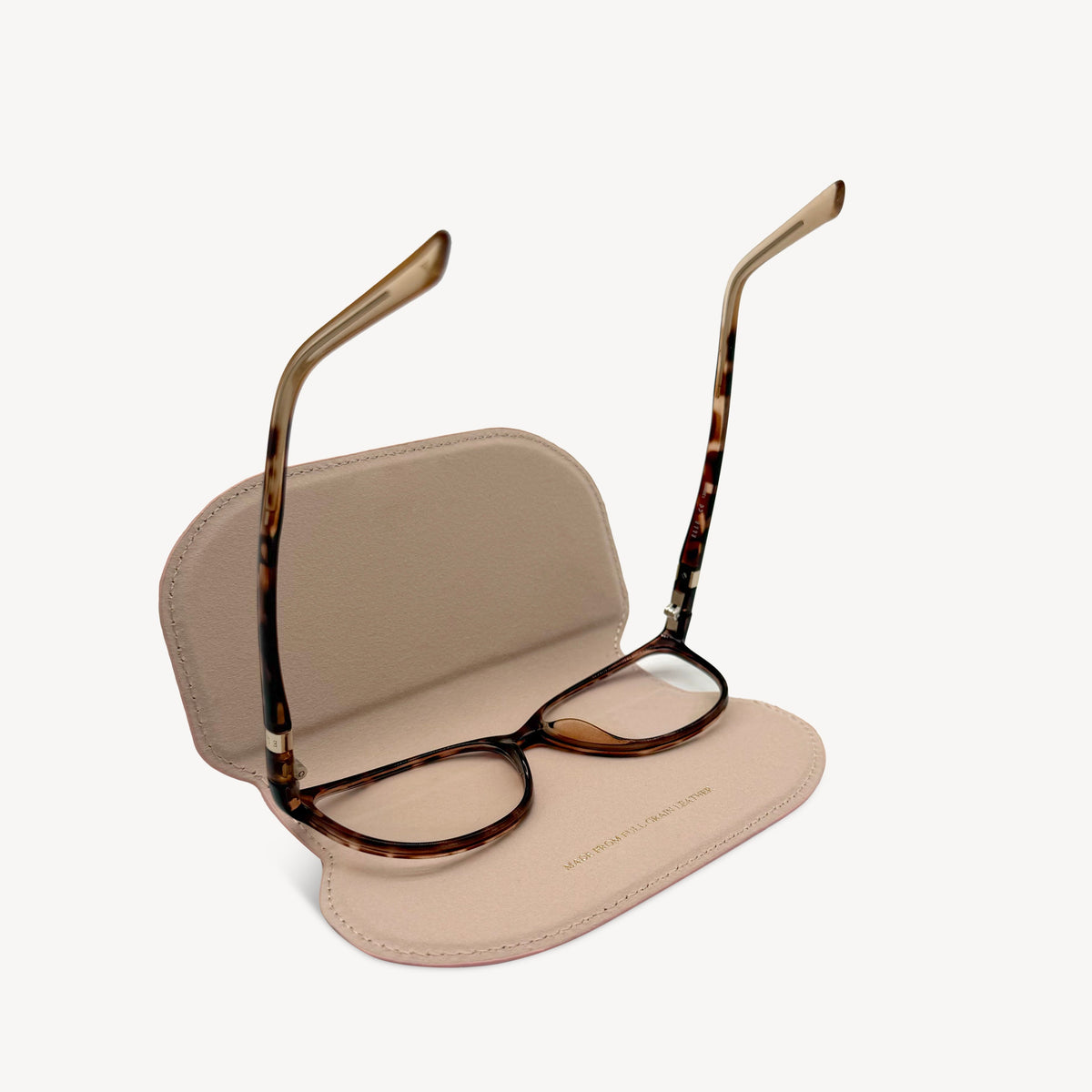 Slim Leather Glasses Case - Pink & Red Wave