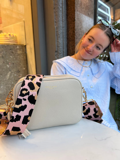 Pale Pink & Gold Leopard Strap