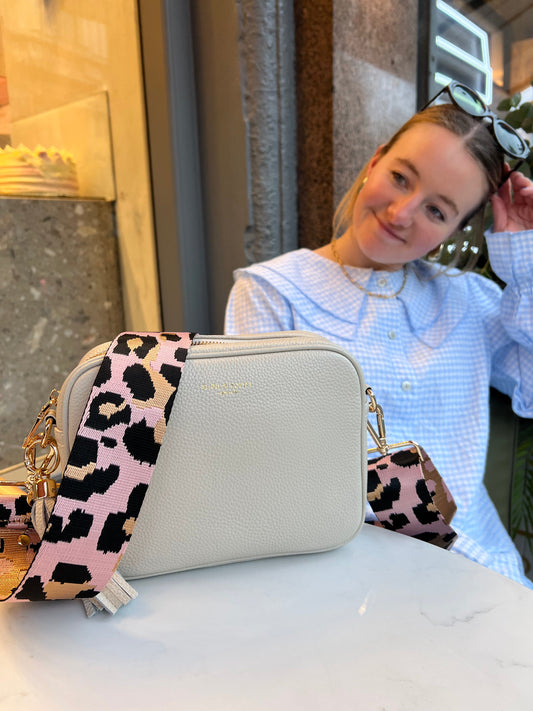 Pale Pink & Gold Leopard Strap