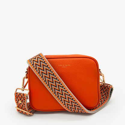 Orange, Black & Stone Aztec Strap