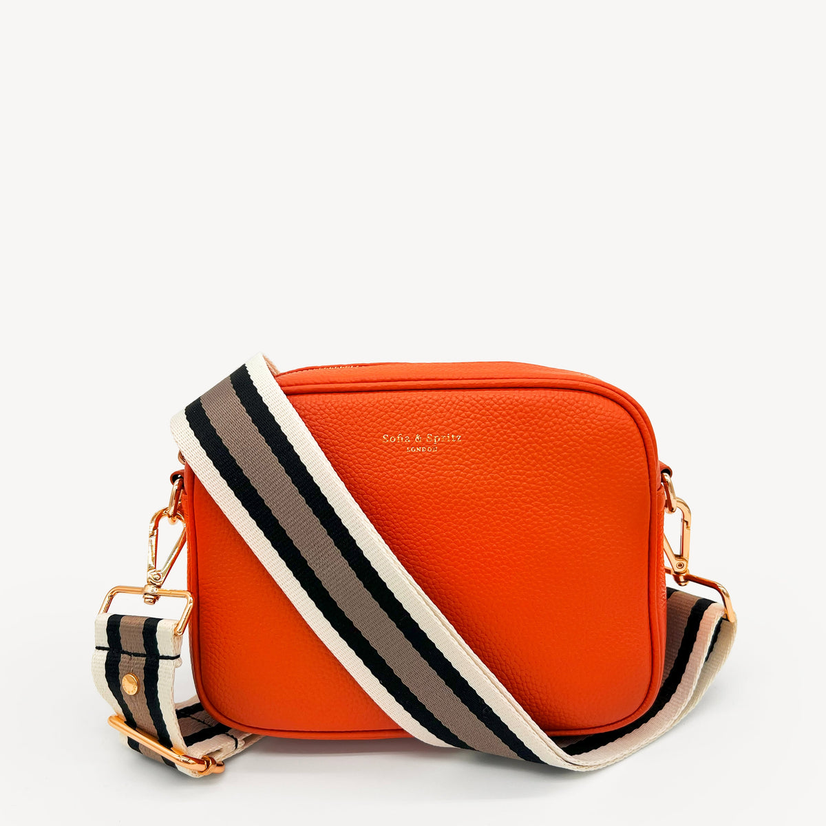 Black, Stone & Tan Stripe Strap