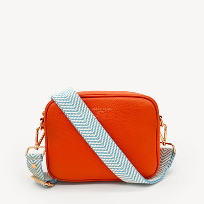 Sky Blue & White Chevron Strap