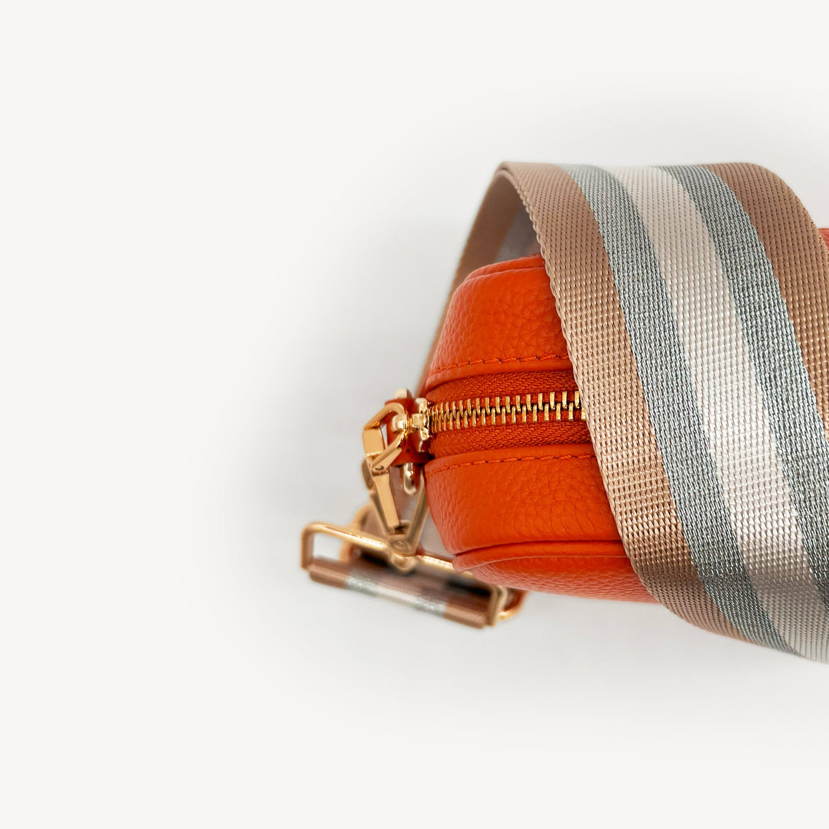 Champagne & Silver Stripe Strap