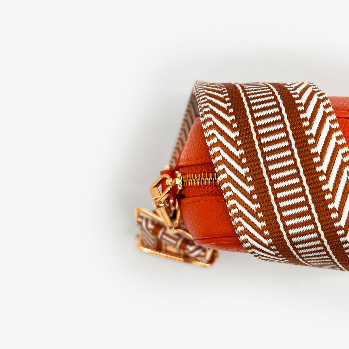 Tan & White Stripe Aztec Strap