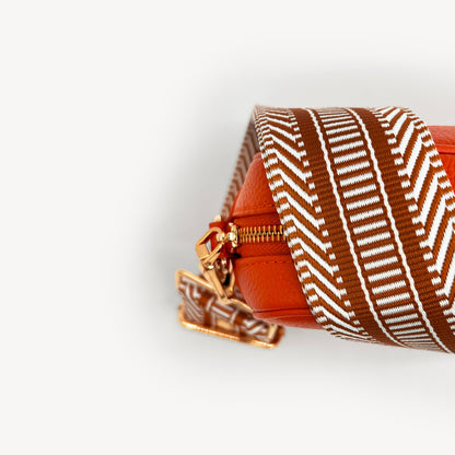 Tan & White Stripe Aztec Strap