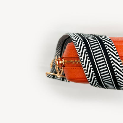 Black & White Stripe Aztec Strap