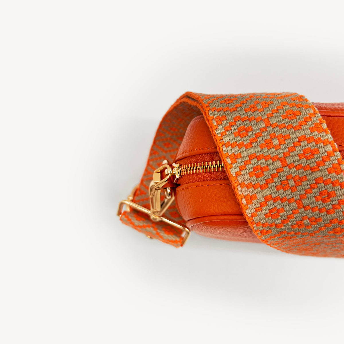 Orange & Stone Embroidered Strap