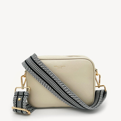 Black & White Stripe Aztec Strap