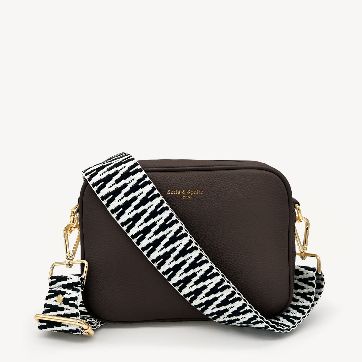 Black & White Zigzag Strap