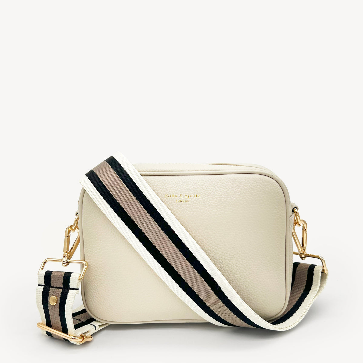 Black, Stone & Tan Stripe Strap