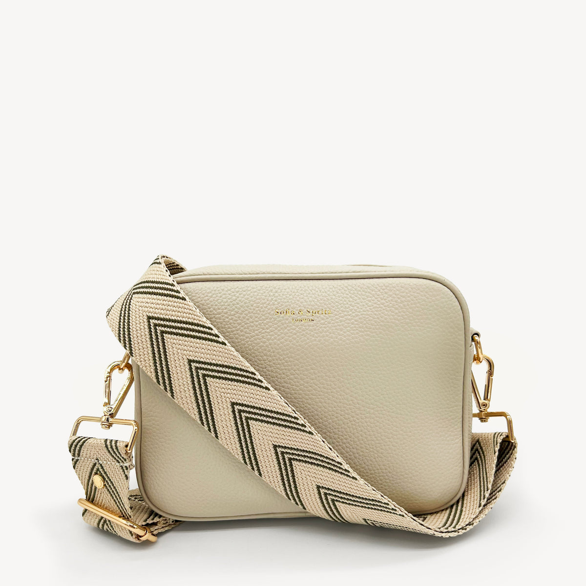 Olive Green & Stone Arrow Strap