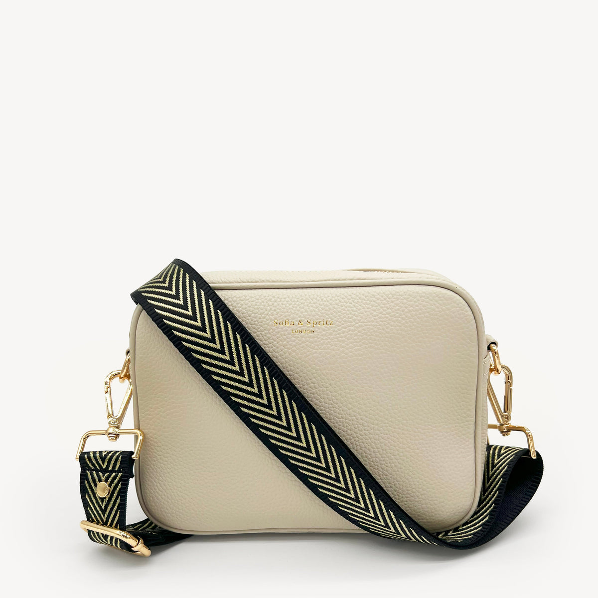 Black & Gold Chevron Strap