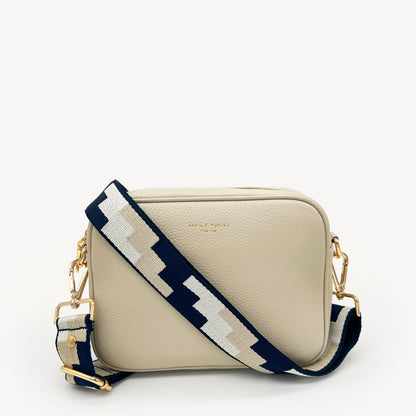 Navy, Stone & Tan Puzzle Strap