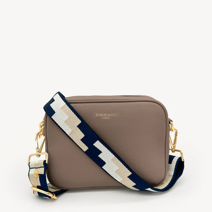 Navy, Stone & Tan Puzzle Strap