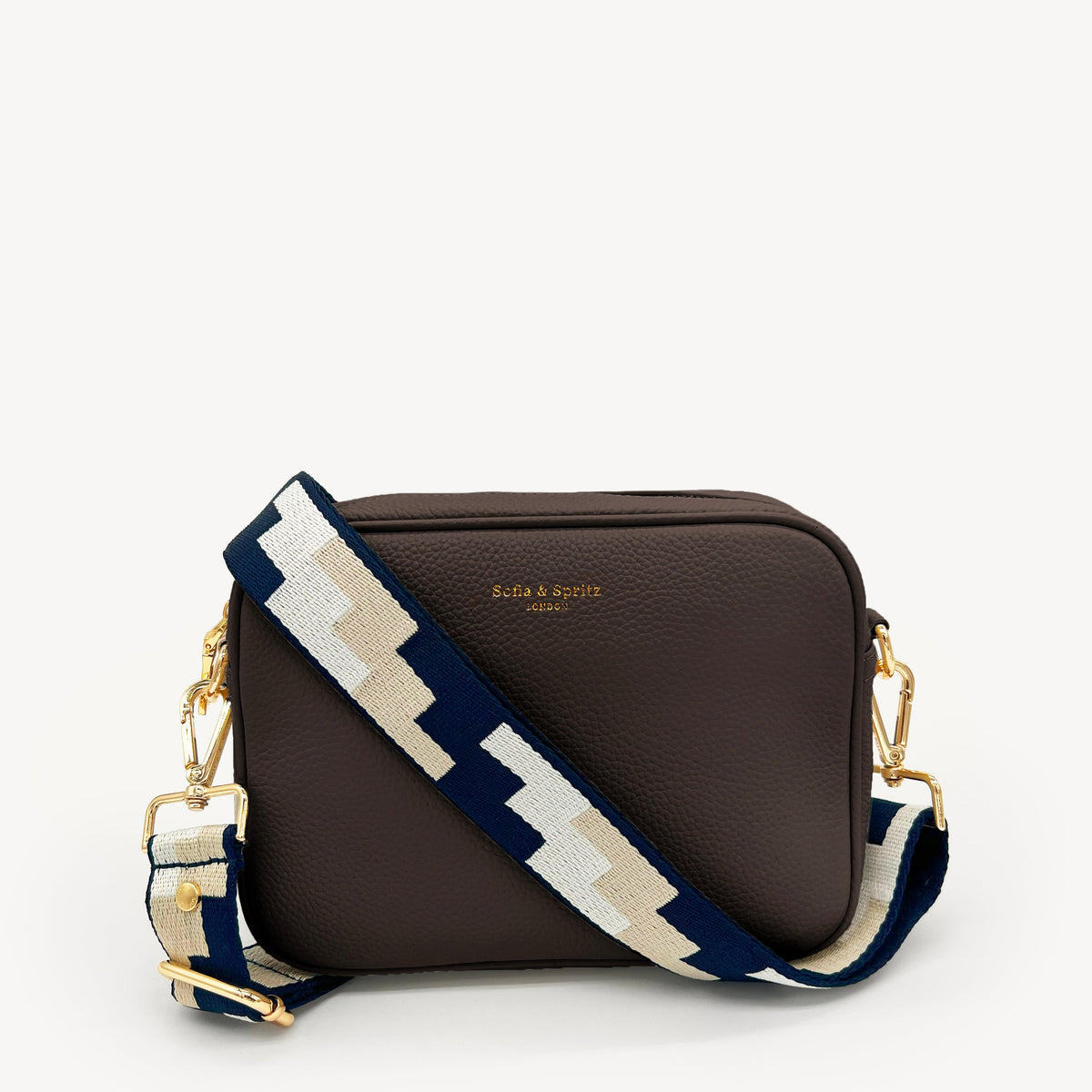 Navy, Stone & Tan Puzzle Strap