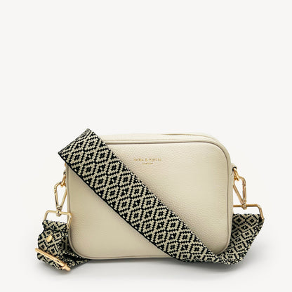 Black & Stone Embroidered Strap
