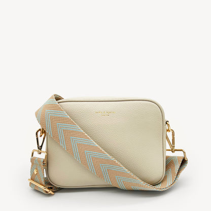 Pale Blue & Tan Arrow Strap