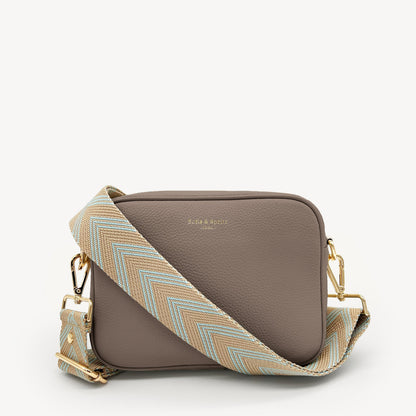 Pale Blue & Tan Arrow Strap