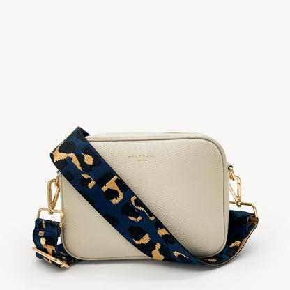 Navy & Gold Leopard Strap