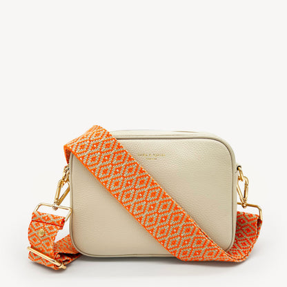 Orange & Stone Embroidered Strap