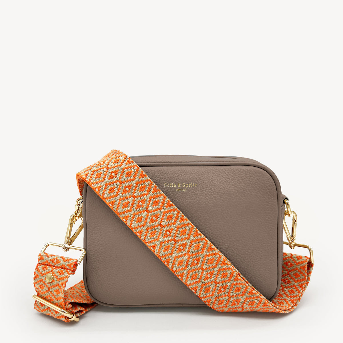 Orange & Stone Embroidered Strap