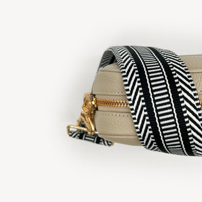 Black & White Stripe Aztec Strap